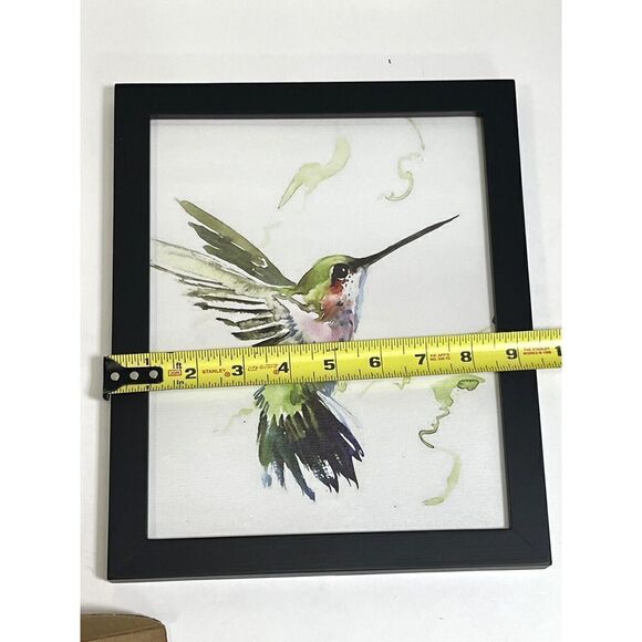 Framed Wall Art Hummingbird Canvas 3 Piece Set Lot Black Desk Decor - Picture 8 of 10